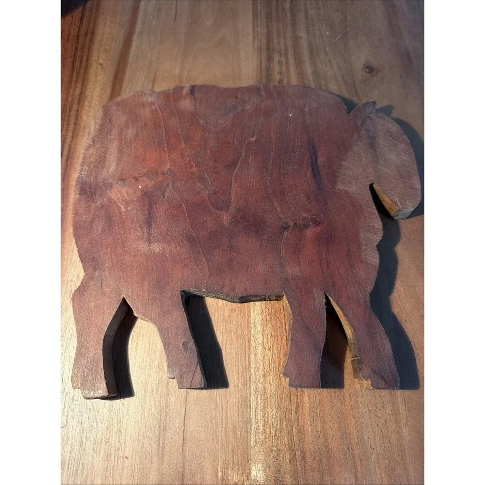 Cherry Wood Sheep Cutting Board/Wall Plaque 9.5”x8.75”- Cottagecore